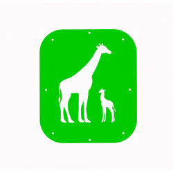 Žirafa a mládě - šablona č.1